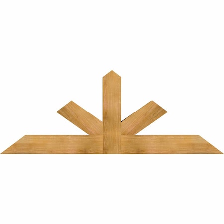 Ekena Millwork Saratoga Rough Sawn Timber Gable Bracket, Western Red Cedar, 72"W x 27"H x 6"D x 6"F, 9/12 Pitch GBW072X27X0606SAR00RWR
